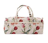 Tnfeeon Handmake Bag Stricknadeln Aufbewahrungstasche Stoff Crafts Sweater Nähnadeln Organizer Bag Haushalt(Rose Jacquard)