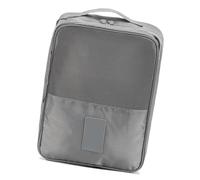 Tnfeeon wasserdichte Reise-Schuhtasche, Oxford-Stoff-Organizer für 3 Paar, Geräumiges Design mit Zwei Reißverschlussfächern, 22,1 X 29,2 X 13 cm, Leicht, 0,2 Kg, Ideal für Reisen und Sport (Grey)