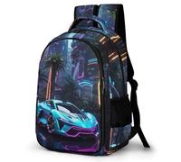 TNFHSOFT 3D Sportwagen One Size-Schulrucksack Für Studenten, Freizeitrucksack Für Kinder, Tagesrucksack, Büchertasche, Wandern, Sport, Outdoor, Arbeit, Reisen, Laptoptasche