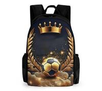 TNFHSOFT 42x30.5cm-Rucksack Mit Fußball, Kinderrucksack, Schüler-Schultasche, Büchertasche, Rucksack, 3D-gedruckt, Für Jungen Und Mädchen