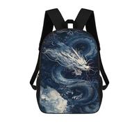 TNFHSOFT Drachen Schulrucksack Teenager Schulranzen Kinder Schultaschen Schule Kinderrucksack Grundschule Tasche Laptop Rucksäcke Teenager Büchertasche 17inch