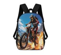TNFHSOFT Rucksack Jungen 8 Jahre Offroad Motorrad Fahrzeuge Rucksack Für Kinder Von 6 Bis 11 Jahren Schulrucksack Kinder 3D- Leichter Reise Outdoor Freizeit