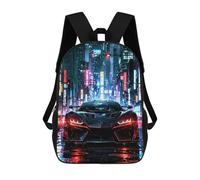 TNFHSOFT Rucksäcke Sportwagen Kinder Schulrucksack Schultasche 3D Gedruckte Cute Tieres Schultasche Für Jungen Grundschule Und Mittelschule Schüler, Geschenke Für Jungen Und Mädchen 17inch