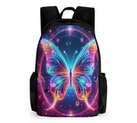 TNFHSOFT Schmetterling Schulrucksack Schmetterling Schultasche Junge Mädchen Rucksäcke Schulranzen Teenager Damen Herren Kinderrucksäcke 42x30.5cm