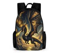TNFHSOFT School Bag,Kids Backpack With Fliegender Drache Print,Wildtiere Large Rucksack For School Sports Travel,Back To School Supplies For Children,Gifts For Boys Girls Teenagers 42x30.5cm
