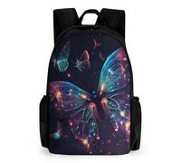 TNFHSOFT Schulrucksack Für Kinder 3D-gedruckter Schmetterling Rucksack Rucksack Sportrucksäcke Für Jungen Und Mädchen Modischer Rucksack Schmetterling