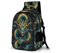 TNFHSOFT Schulrucksack Jungen Teenager Personalisierter Drachen Schulranzen Wasserdichter Großer Rucksack Jugend,Kinderrucksack