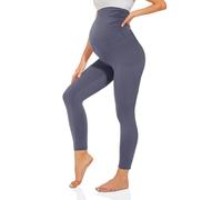 TNNZEET Umstandsleggings High Waist Umstandsmode Damen Umstandshose Schwangerschaft Leggings Lang für Yoga(Dunkelgrau,XL)
