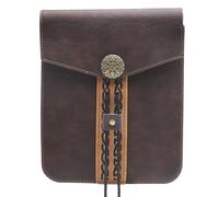 TNSLAND Mittelalter Gürteltasche aus Kunstleder Hüfttasche Leder Mittelalter Tasche für Damen und Herren Retro Tragbares Seitenpaket für LARP Ren Faire, Spieleparty, Alltägliche Kleidung Braun