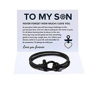 To My Son Love You Forever Nautisches Armband, wasserdicht, mit Geschenken, Karte, Armband, Paracord-Manschette, verstellbar, R7C5