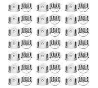 TOAOB 10 Paar 925 Silber Ohrring Stopper Ohrstecker Schmetterling Verschluss Ohrstopper Runde Form Universal Größe 5 x 5.5mm Loch 0.7mm für Schmuckherstellung