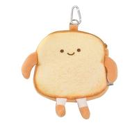Toast Coin Purse, Soft Zipper Change Pouch, Cute Plush Backpack Pendant, Coin Pocket Pouch with Unique Toast Design, Compact and Convenient for Women and Girls (1 Piece)