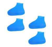 TOBBOMEY 2 Paare Rutschfeste Wasserdichte Schuhüberzieher aus Dickem Verschleißfestem Latex für Regen und Staub Wiederverwendbare Überschuhe Praktischer Schutz für Indoor und Outdoor