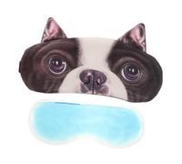 TOBBOMEY Niedliche Tier Schlafmaske mit Hundemotiv Leichte Weiche Augenbinde für Damen und Herren Schlafbrille zum Lichtblockieren für Büro Reisen und Ungestörten Schlaf