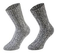 Tobeni 4 Paar warme Damen Herren Norweger Socken Wintersocken Schafwollsocken vorgewaschen Unisex Farbe Grau-Töne Grösse 43-46