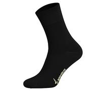 Tobeni 6 Paar Bambussocken ohne Gummi Unisex Bambus Business-Socken für Damen und Herren Farbe Schwarz Grösse 43-46