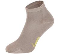 Tobeni 6 Paar Damen Herren Bambussocken Kurz Bambus Quarter Socken Unisex Farbe Beige Grösse 35-38