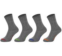 Tobeni 8 Paar Damen Herren Baumwollsocken Komfortbund ohne Gummi Businesssocken Atmungsaktiv Unisex Grau farbige Spitze Grösse 39-42