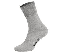 Tobeni 8 Paar Damen Herren Baumwollsocken Komfortbund ohne Gummi Businesssocken Atmungsaktiv Unisex Farbe Grau Grösse 35-38
