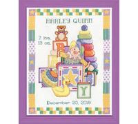 Tobin Design Works Crafts Toys Sampler Birth Record Counted Cross Stitch Kit-11"X14" 14 Count