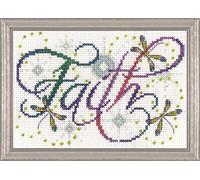 Tobin Design Works Kreuzstichvorlage Faith 14 Count Aida Cross Stitch, Weiß, Mehrfarbig, Farbe