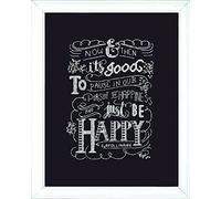 Tobin Design Works Kreuzstichvorlage für Bild, Be Happy, Schwarz, 14 Count Aida Cross Stitch, Mehrfarbig, Farbe