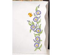 Tobin Stamped Pillowcases for Embroidery, Morning Glories, 20" x 30" Stickerei-Kit, Morgenglories