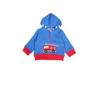 Weiche Kapuzenjacke Feuerwehr-Applikation blau 86