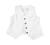 Tobysper Anzugweste Herren Ärmelloser Blazer Button Down Weste Für Arbeit Und Büro Retro Partyweste Elegante Gilet Einfarbig Freizeitweste V Ausschnitt Freizeitjacke Sommer Dünne Jacke