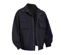 Tobysper Dünne Herbstjacke Herren Leicht Bomberjacke Übergangsjacke Blouson Stehkragen Freizeitjacke Bequeme Outdoorjacke Freizeit Einfarbig Pilotenjacke Basic Windjacke