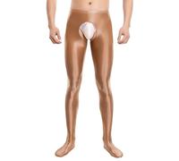 Tobysper Öl Unterwäsche Herren Strumpfhosen Offener Schritt Leggings Glänzend Crotchless Tights Pants Sissy Strumpfhose Hohe Taille Pantyhose Nylon Glanz Unterhose Feinstrumpfhose