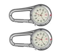 Toddmomy 1 Satz Leuchtende Karabineruhr Für Outdoor Aktivitäten Robuste Taschenuhr Mit Fluoreszierendem Ziffernblatt Für Weiß 2 Stück