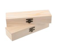 Toddmomy 2 Stück Holz Federmäppchen zum Selbermachen für Schüler und Büro | Handbemalt, für Schule und Zuhause, Beige Holzoptik, Kreative Aufbewahrung für Stifte und Schreibwaren