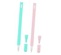 Toddmomy 2stücke Stift Hülle mit Cartoon-Katzenkopf-Motiv Kompatibel für Pencil der 2. Generation Schutzhülle aus Silikongel