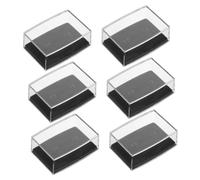 Toddmomy 6pcs Männer Manschettenknöpfe Box Schmuckhalter Clear Schmuck Organizer Kleiner Display -hülle Pin -abzeichen Display Hülle Kleine Schmucktaste