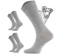 TODO 2 Paar DIABETIKER SOCKEN MERINO ohne Gummibund Extra Weit Wolle Medizin DiabetikerSocken Herren und Damen (39-42, Grau)