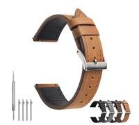 TODYSTRAP Uhrenarmband 20mm Leder, Schwarz Uhrenarmbänder für Herren, Ersatz Weiche Uhrenarmbänder, Smartwatch Armband mit Schließe Edelstahl, 18mm 20mm 22mm 24mm