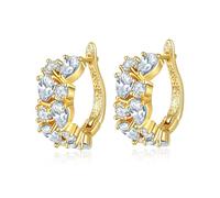 TOEECY Bogen Creolen Ohrringe Mehrfarbige Zirkonia Kristall Schmuck Rosegold Damenohrringe Elegant Luxuriös Hochwertig Stilvoll