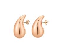 TOEECY Elegante Gold Ohrringe für Damen Tropfenförmige Creolen 925 Silber Modischer Schmuck für Alltag und besondere Anlässe