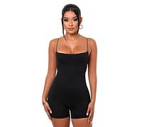 TOEECY Jumpsuit Kurz Damen Sommer Träger Bodycon Hosenanzug Elegant Kurzer Body Romper Overall Sportlich Einteiler Outfit Jumpsuits Schick Onesie Figurbetont Stretch
