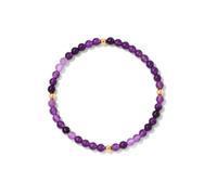 TOEECY Natürliches Amethyst Armband Edelstein Perlen Schmuck Handgelenkschmuck Damen Accessoire Wellness Mineralien Armreif