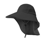 TOEECY Outdoor Sonnenhut Herren Damen mit Kinnband Faltbar Breite Krempe Bucket Hut Summer Cap mit Nackenschutz UPF 50+ UV Schutz für Hiking Safari Strand Wanderhut Anglerhut