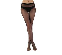 TOETOE - LEGWEAR - Plain Fishnet Toe Tights (One Size, Black)