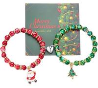 TOFBS Armband Damen Weihnachten Schmuck Festliche Perlenarmbänder für Frauen Pandora Charms Festival Outfit Damen