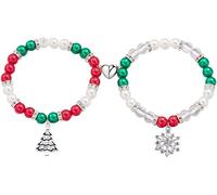 TOFBS Armband Damen Weihnachten Schmuck Festliche Perlenarmbänder für Frauen Pandora Charms Festival Outfit Damen