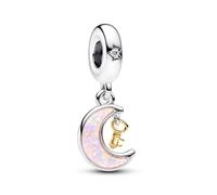 TOFBS Charms Anhänger Damen Sonne Mond Sterne 925 Sterling Silber Zirkonia Bead Charm Schmuck Geburtstagsgeschenke Denkmal für Frauen Freundin Mutter Mädchen (#5)