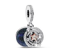 TOFBS Charms Anhänger Damen Sonne Mond Sterne 925 Sterling Silber Zirkonia Bead Charm Schmuck Geburtstagsgeschenke Denkmal für Frauen Freundin Mutter Mädchen (#3)