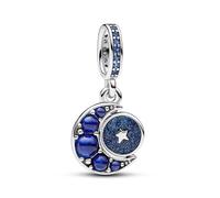 TOFBS Charms Anhänger Damen Sonne Mond Sterne 925 Sterling Silber Zirkonia Bead Charm Schmuck Geburtstagsgeschenke Denkmal für Frauen Freundin Mutter Mädchen (#4)