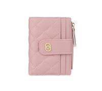 TOFBS Damen Geldbörse PU Leder Faltbare Brieftasche Kleines Portemonnaie mit Zipper Pocket Viele Fächer Kartenhalter Geldbeutel Geschenke für Mädchen Frauen Rosa