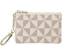 TOFBS Klein Geldbörse Damen PU Leder Portable Zipper Mini Portemonnaie Kurzformat Brieftasche Leichtgewicht Coin Purse Geldbeutel Geschenke für Mädchen Frauen Weiß